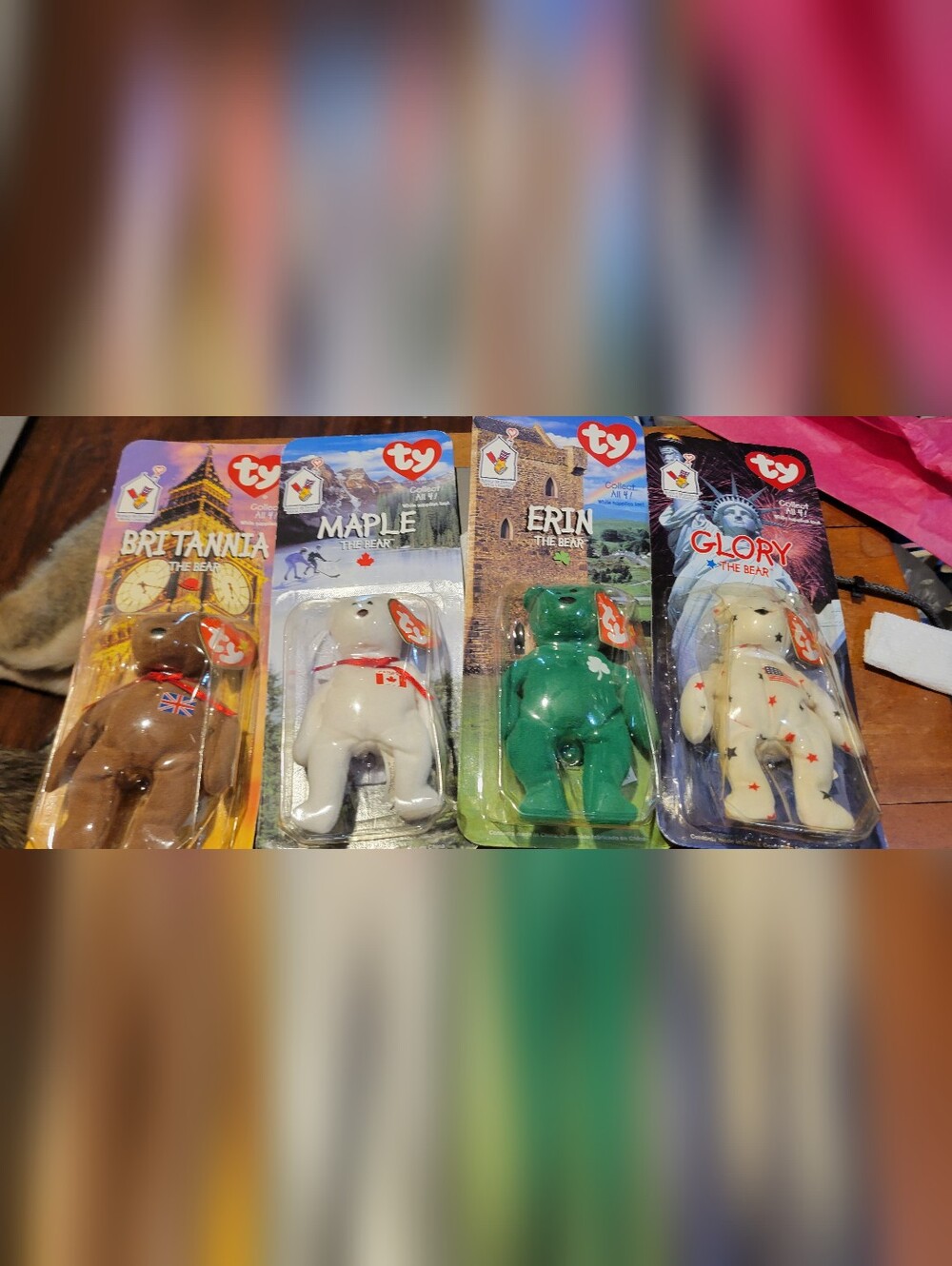 TY Beanie Babies International Bears Set – Britannia, Maple, Erin & Glory (McDon